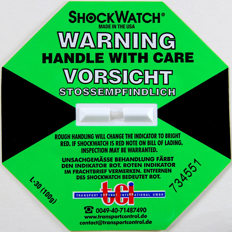 Shockindikator Shockwatch grün