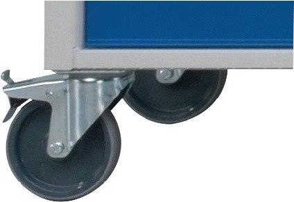 Werkstattwagen H810xB1090xT620mm grau/enzianblau 1x90/120/180/210, 1Tür 600mm